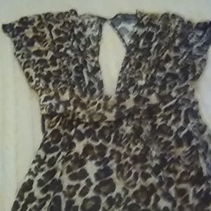 Brand Valia. Sexy long dress. Size small. New never used. Animal print.